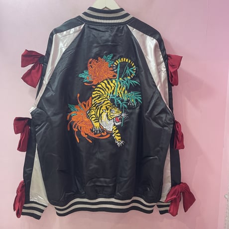 リボンスリーブタイガースカジャン