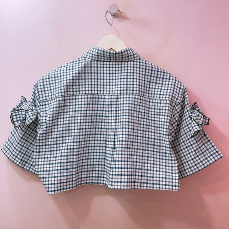 リメイクリボンチェックシャツ