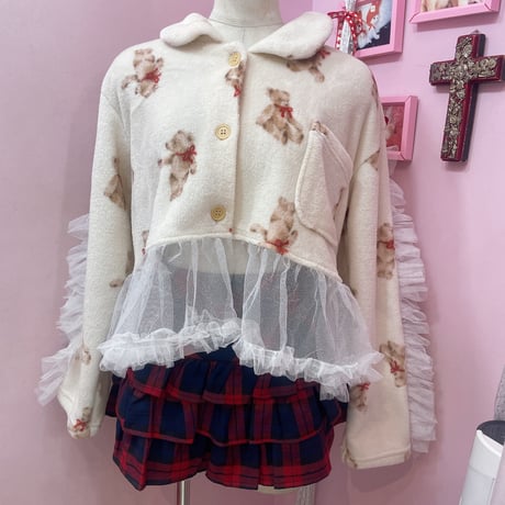 ふわふわBearフリルトップス