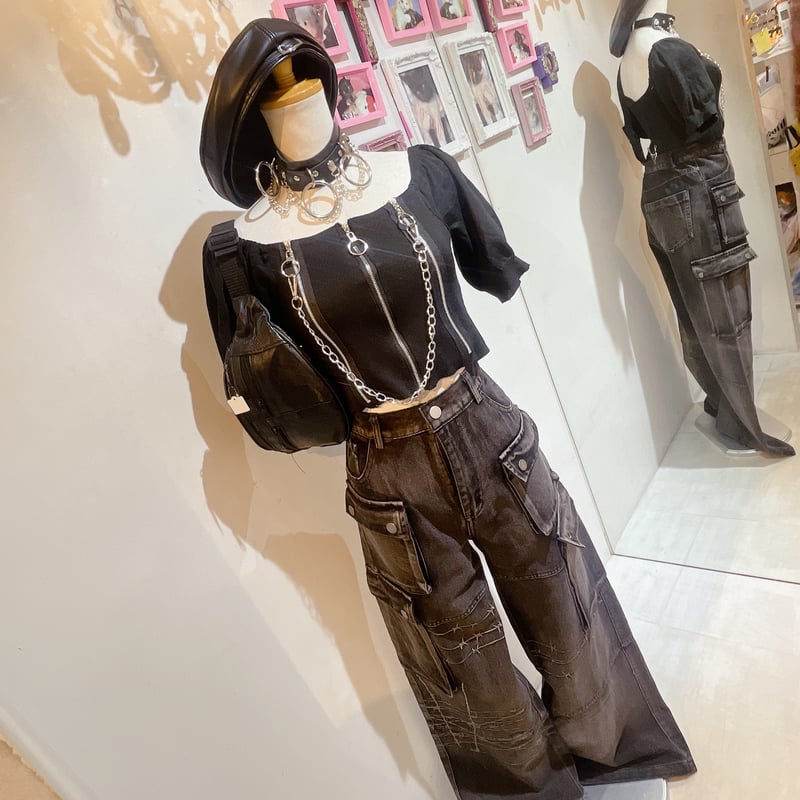 有刺鉄線デニムカーゴパンツ | Romantic Standard ロマンティック 