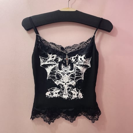 Gothic bat チャーム付きキャミソール