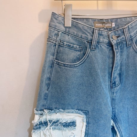 ダメージワークデニムパンツ