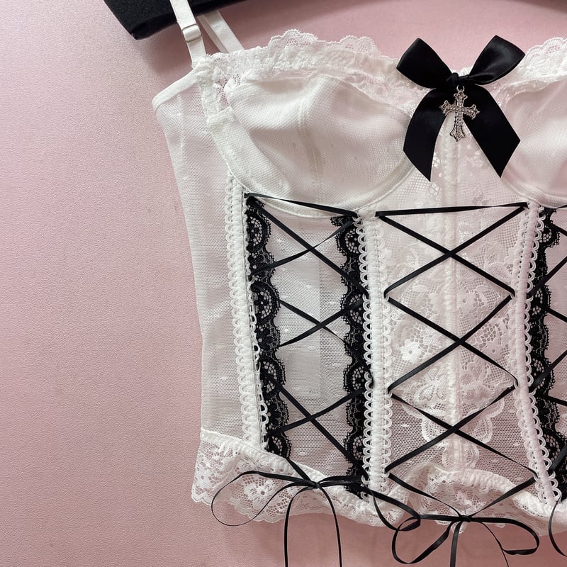 レースアップリボンシアービスチェ | Romantic Standard