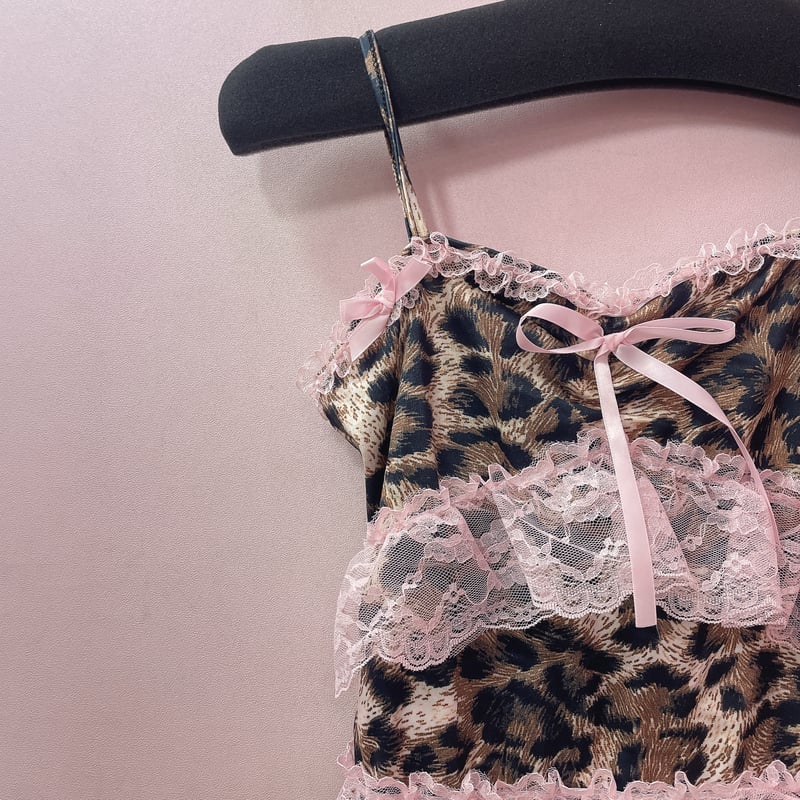 レオパードレースフリルキャミソール | Romantic Standard