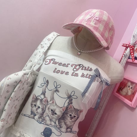 レトロkittyフリルベアトップ