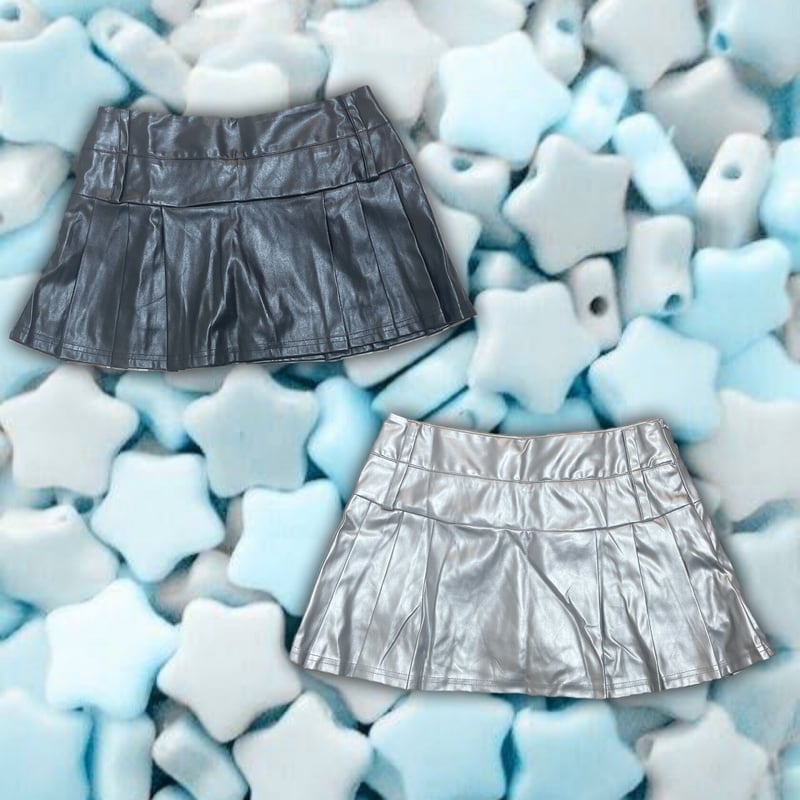 シャイニーレザーマイクロミニスカート | Romantic Standard