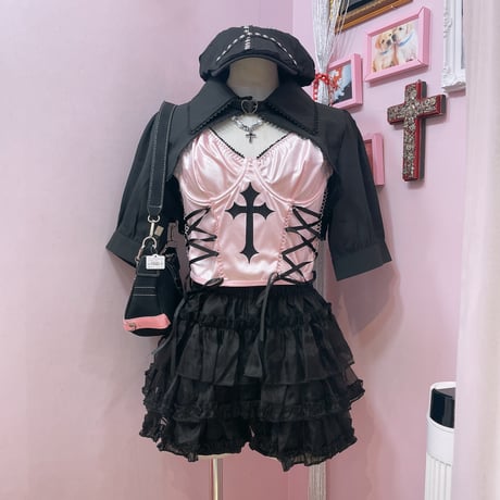 ♡ベルトシアーショートブラウス