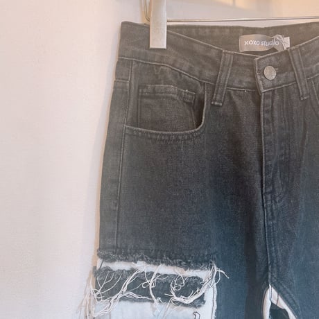 ダメージワークデニムパンツ