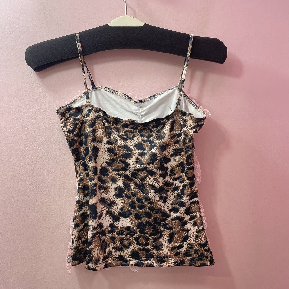D&G レオパード柄 フリルキャミソール 38 レオパードレースフリルキャミソール | Romantic Standard