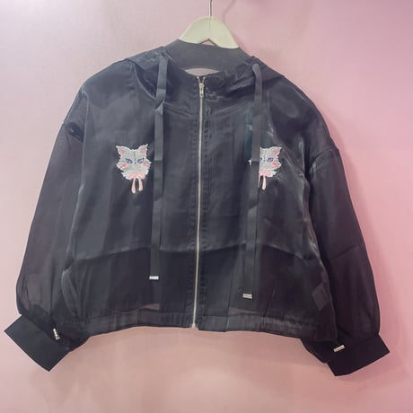 Bad mood kittyシアーパーカー