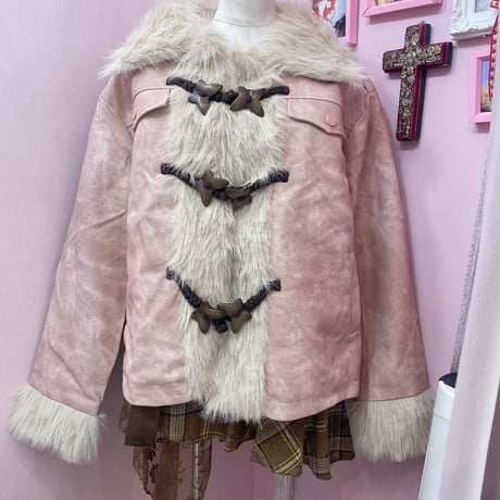 バタフライボタンPinky brownジャケット