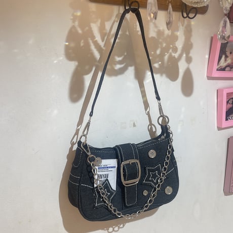 STARパッチワークデニムバッグ