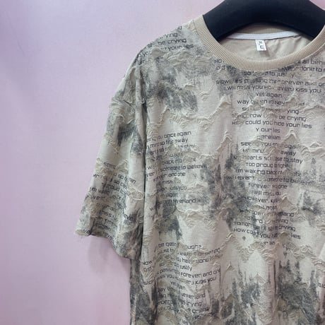 ダメージレタリングTシャツ