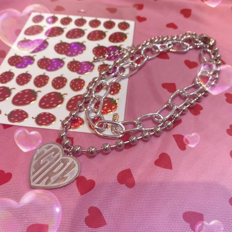 i GIRL ボールチェーンダブルネックレス