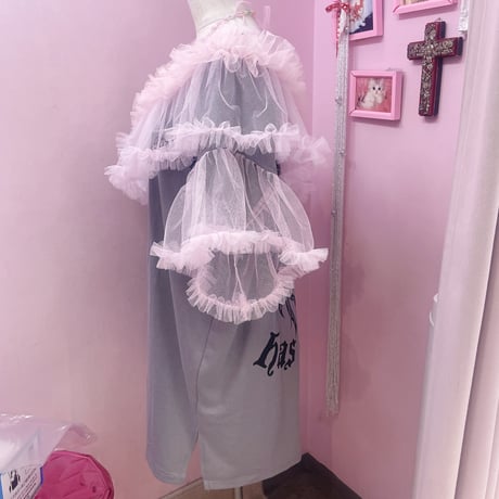 Angel wing フリルチュールTシャツ