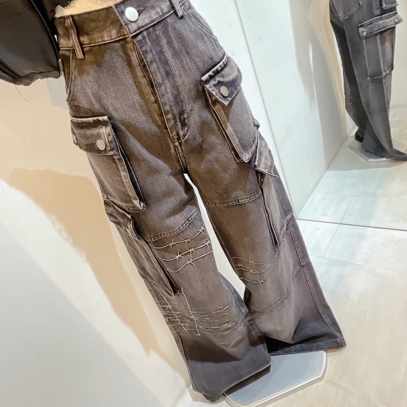 有刺鉄線デニムカーゴパンツ | Romantic Standard 有刺鉄線デニムカーゴパンツ | Romantic Standard