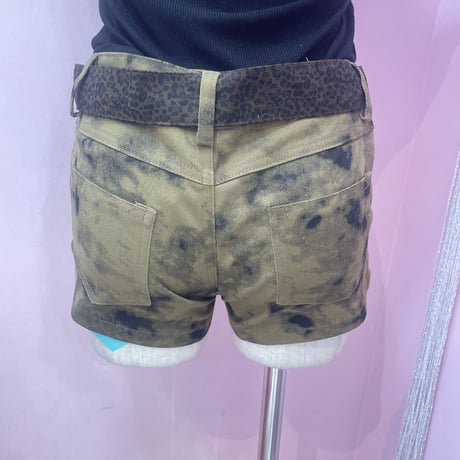 レオパード切替マイクロショートパンツ