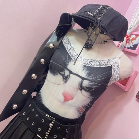 Angry cat キャミソール