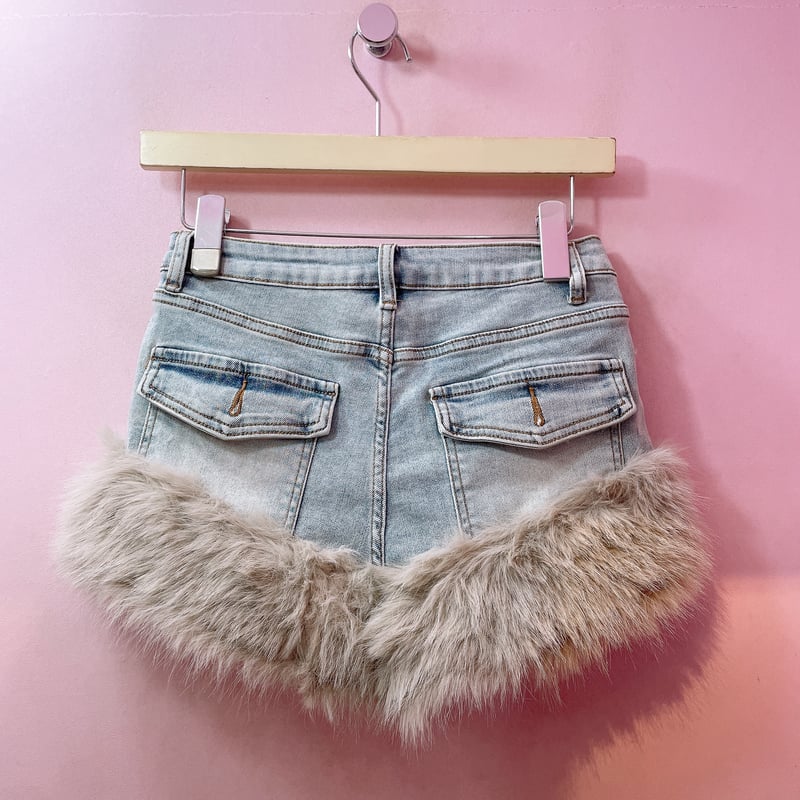 ファーデニムショートパンツ | Romantic Standard ロマンティック