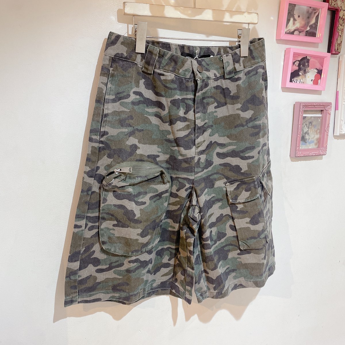 韓国バミューダパンツ パンツ 切り替え迷彩柄 ショートパンツ aimoha-KIDS-】迷彩柄ショートパンツ（その他パンツ）｜aimoha