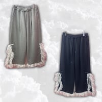 スリットレースワイドスウェットパンツ