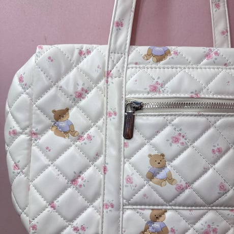 Bear フラワーキルティングバッグ