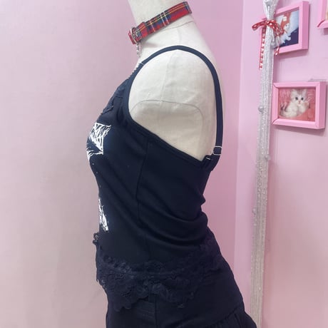 Gothic bat チャーム付きキャミソール