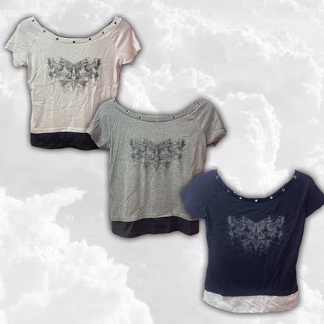 Nodress\"Notime watch\"アシンメトリーショルダーTシャツy2k Nodress Notime watch アシンメトリーショルダーTシャツ - メルカリ