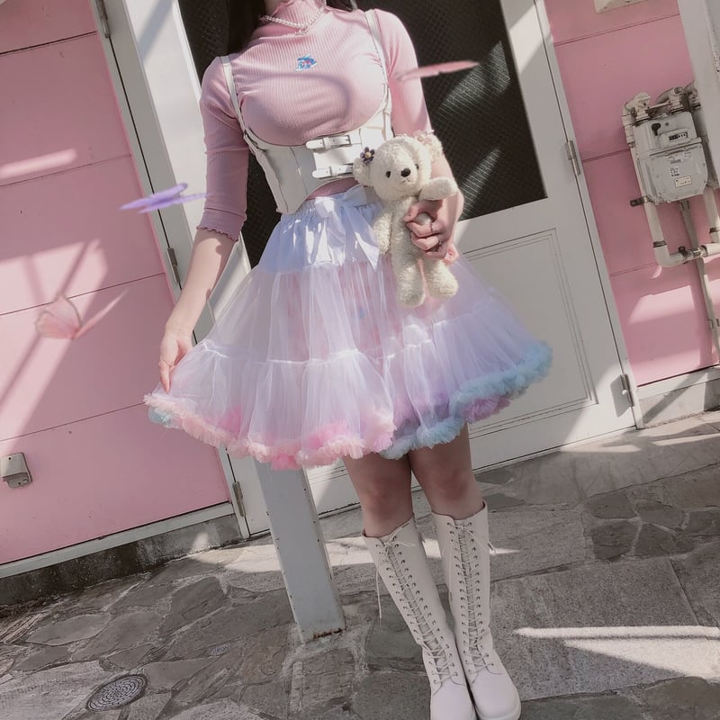 コメント制♡ボリュームチュールツイン♡ユニコーン ユニコーンカラーチュールスカート | Romantic Standard