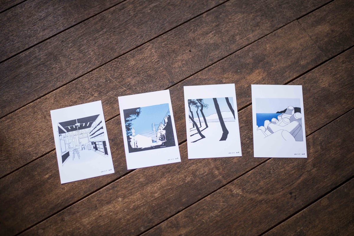 ポストカード4種セット | 本と寝床、ひととまる