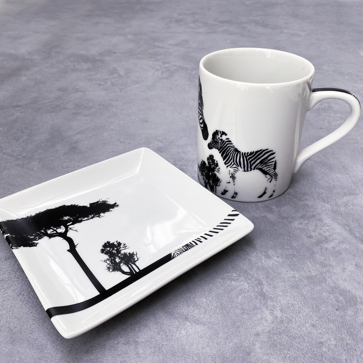 シマウママグカップ・プチプレート／セット【Zebra】 | カウリー
