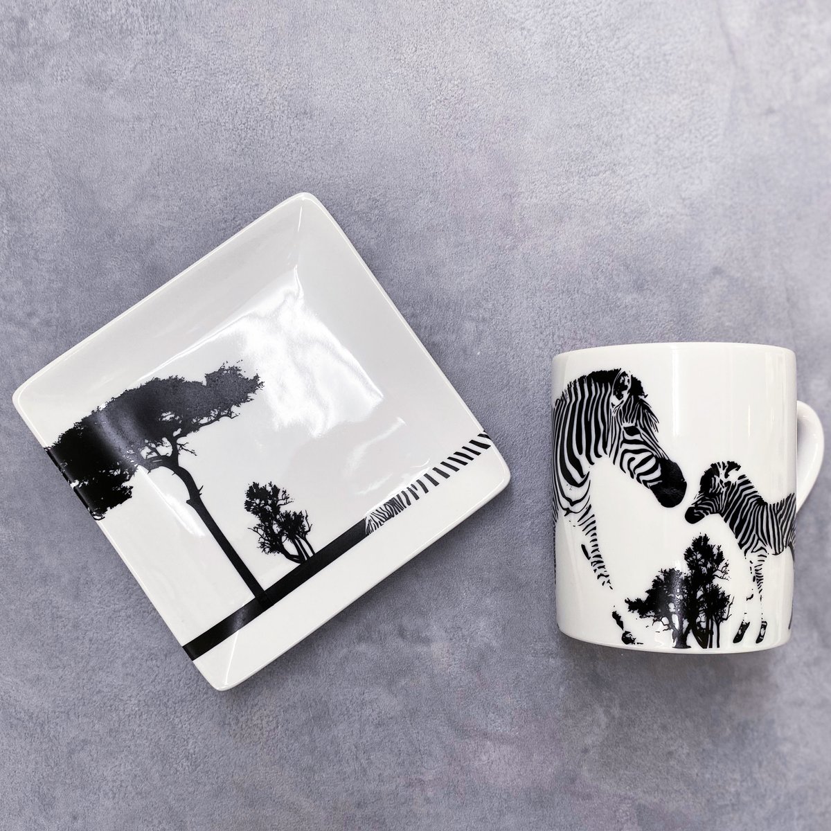 シマウママグカップ・プチプレート／セット【Zebra】 | カウリー