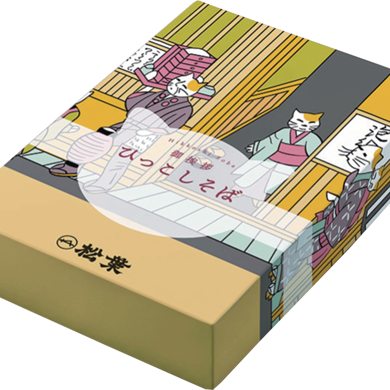 ねこ箱 にしんそば2人前セット(濃縮つゆ) | 総本家にしんそば松葉