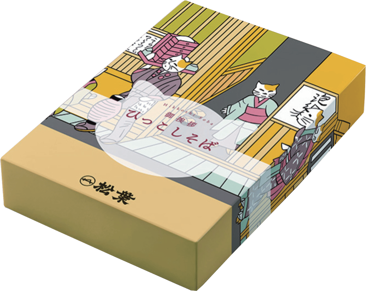 ねこ箱 にしんそば2人前セット(濃縮つゆ) | 総本家にしんそば松葉