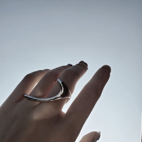 2finger silver ring