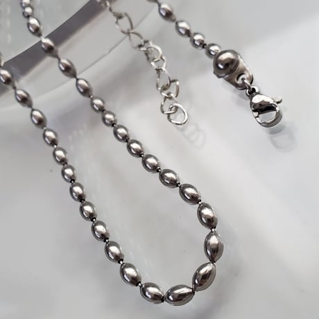 OVAL ballchain necklace -TUBUTUBU-