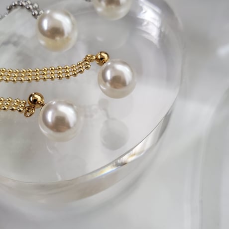 ballchain tassel long pierce