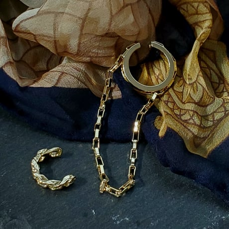 gold chain ear cuff