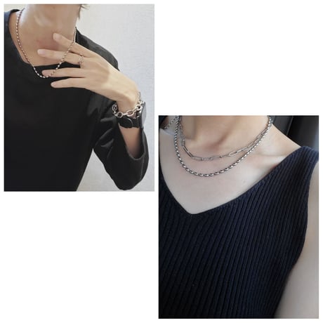 OVAL ballchain necklace -TUBUTUBU-