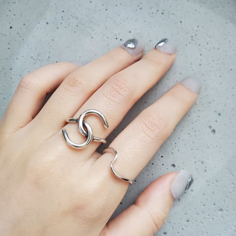 silver925 wave ring