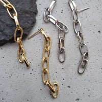 silver925 simple chain pierce