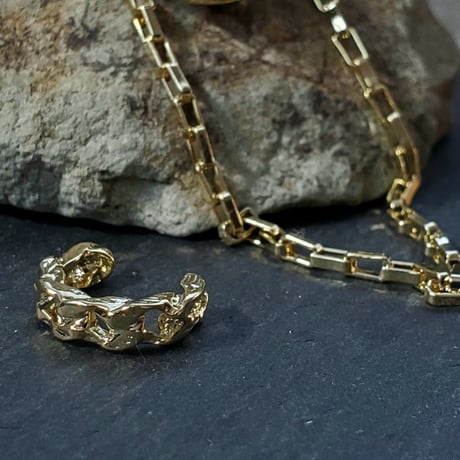 gold chain ear cuff