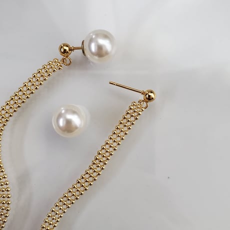 ballchain tassel long pierce
