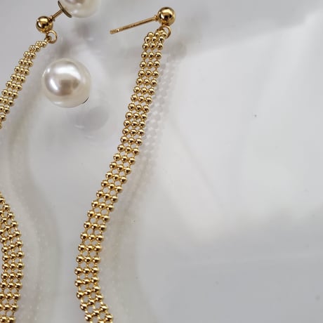 ballchain tassel long pierce