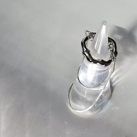 Silver chain ear cuff