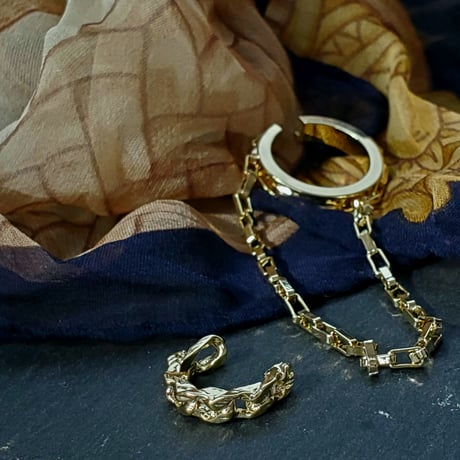 gold chain ear cuff