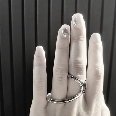 2finger silver ring