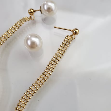 ballchain tassel long pierce