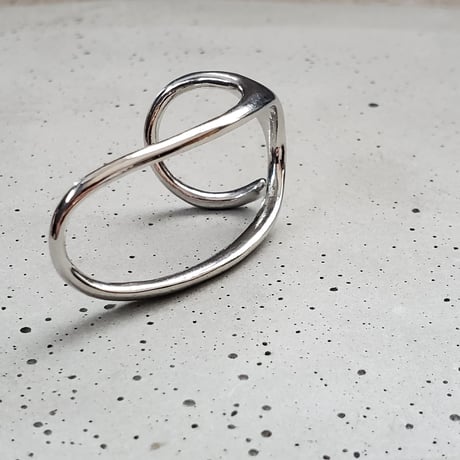 2finger silver ring