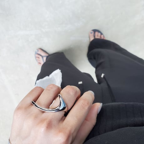 2finger silver ring